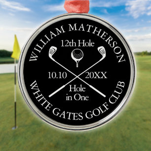 Ornamento De Metal Prêmio Personalizado de Buraco em Um de Golfe