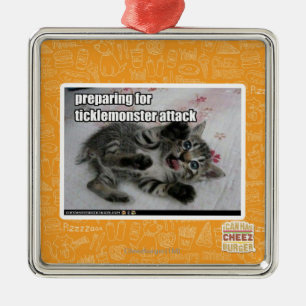 Ornamento De Metal Preparação para o ataque de Ticklemonster