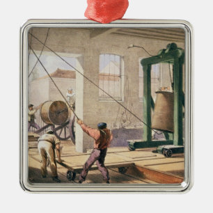 Ornamento De Metal Preparando o cabo, 'do Telegraph atlântico