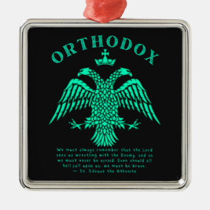 Ornamento De Metal Presente Águia Cristã Ortodoxa Russa Oriental