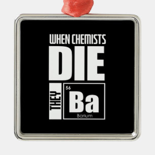 Ornamento De Metal Presente cientista   Química adorável