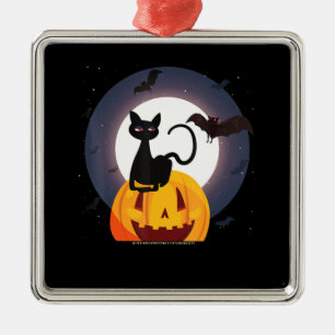 Ornamento De Metal Presente de aranha Pumpkin Preto De Gato Hallowe