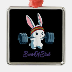 Ornamento De Metal Presente de coelho  Trabalho sobre Gym de Rabbit