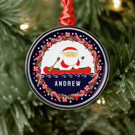 Ornamento De Metal Presente de Feriado de Camping Kayaking