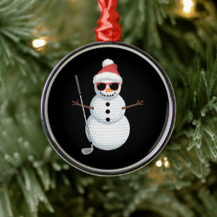 Ornamento De Metal Presente de Golfe de Natal Bola de Golfe Homem de 