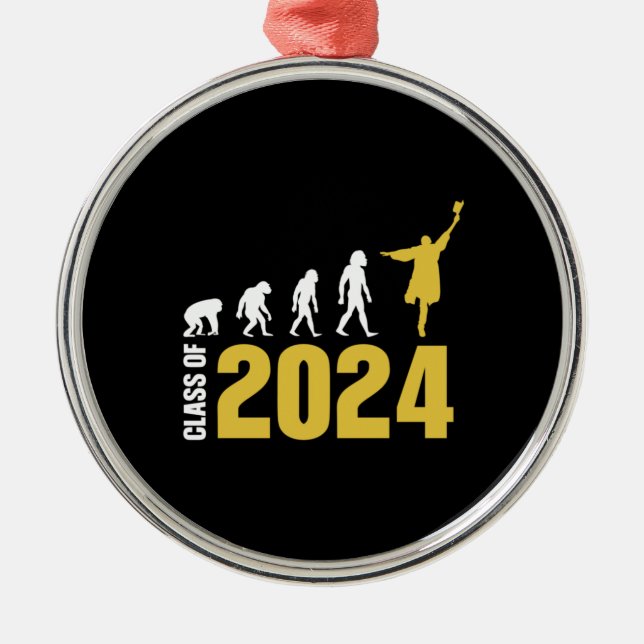Ornamento De Metal Presente de Graduação | Classe De 2024 (Frente)