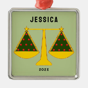 Ornamento De Metal Presente de Lawyer Holiday