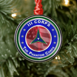 Ornamento De Metal Presente de Natal do III Corps