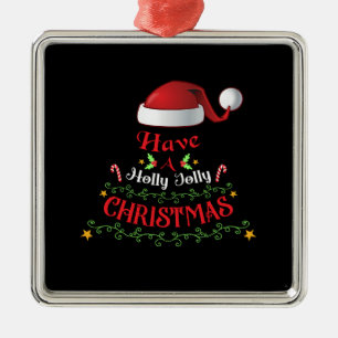 Ornamento De Metal Presente de Natal Tenha um Natal Holly