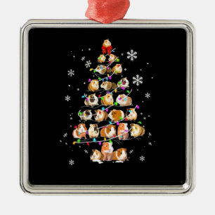 Ornamento De Metal Presente de Suíno Guiné Porco Feliz de Natal