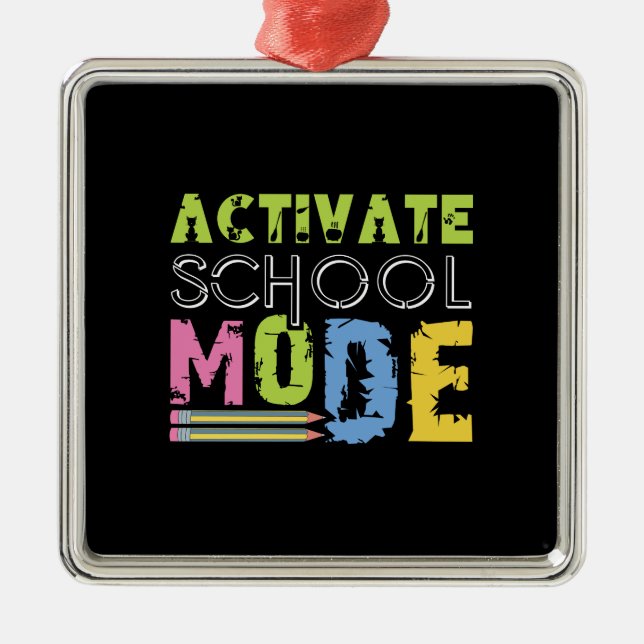 Ornamento De Metal Presente do professor | Ativar Modo Escolar (Frente)