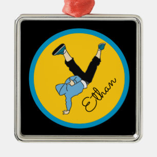 Ornamento De Metal Presente moderno do nome do dançarino do estilo da