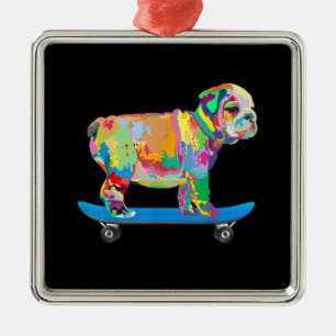 Ornamento De Metal Presente para cães Painéis Legal Coloridos