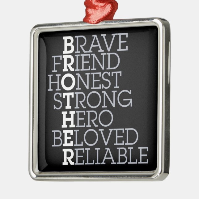 Ornamento De Metal Presente para o irmão (Esquerda)