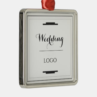 Ornamento De Metal Presente Personalizado Moderno Casamento Elegante 