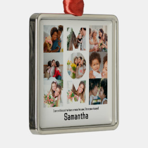 Ornamento De Metal Presente personalizado para a Colagem de Fotografi