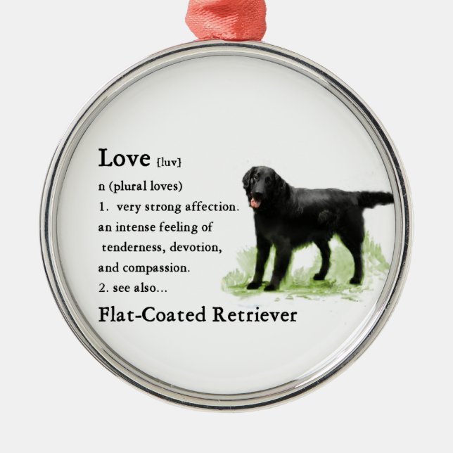Ornamento De Metal Presentes De Arte De Retriever De Revestimento Sim (Frente)