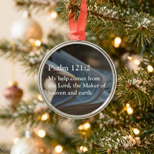 Ornamento De Metal Presentes de Natal personalizados com versículos d