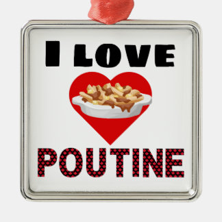 Ornamento De Metal Presentes de Poutine para todos! Eu amo o poutine