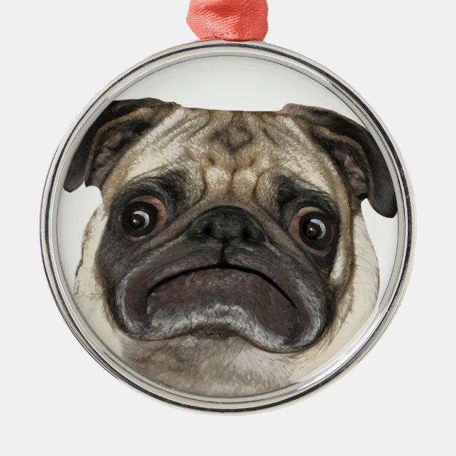 Ornamento De Metal Presentes de Puggy Grumpy (Frente)