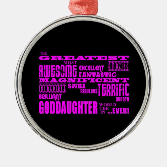 Ornamento De Metal Presentes do divertimento para Goddaughters: O (Frente)