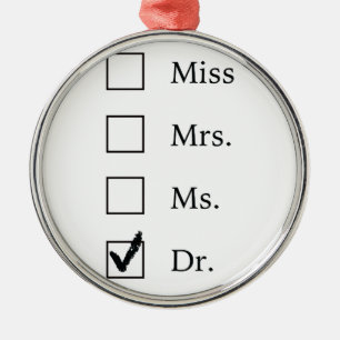 Ornamento De Metal Presentes do PhD para mulheres