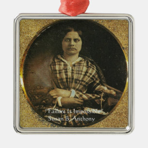 Ornamento De Metal Presentes e Cartões com Citações de Susan B Anthon