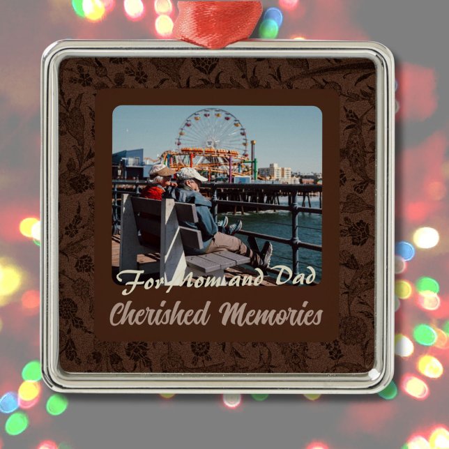 Ornamento De Metal Presentes personalizados para Casais pais antigos  (Custom Gifts for Older Parents Couples)