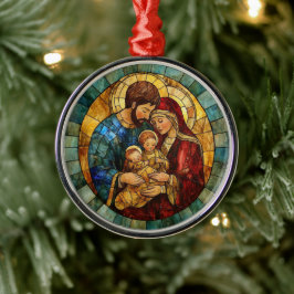 Ornamento De Metal Presépio da Sagrada Família Adorno de Natal
