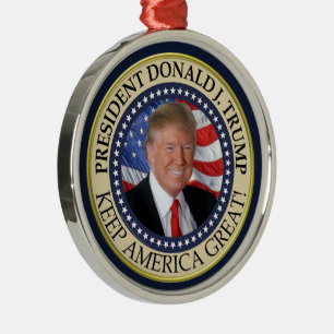Ornamento De Metal President Donald Trump 2020 Keep America Great