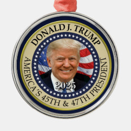 Ornamento De Metal Presidente Donald Trump 47.º Presidente 2024 Foto