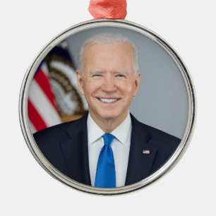 Ornamento De Metal Presidente Joe Biden White House Retrato