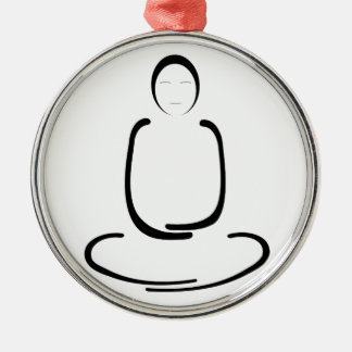 Ornamento De Metal Preto do homem da meditação