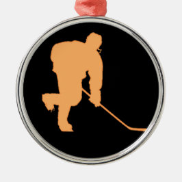 ORNAMENTO DE METAL PRETO E LARANJA