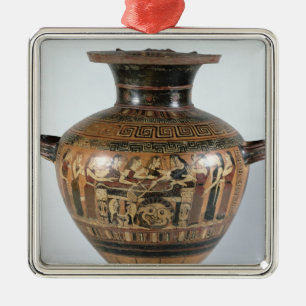 Ornamento De Metal Preto-figura hydria