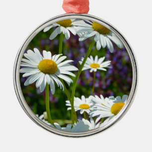 Ornamento De Metal Primavera branco na floração