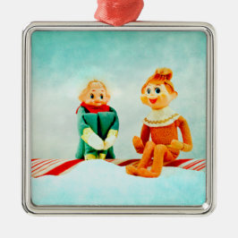 Ornamento De Metal Primeira Data Elf