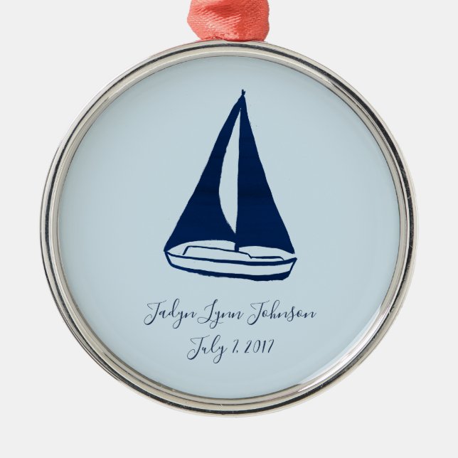 Ornamento De Metal Primeira Ornação de Modelo de Natal (Frente)