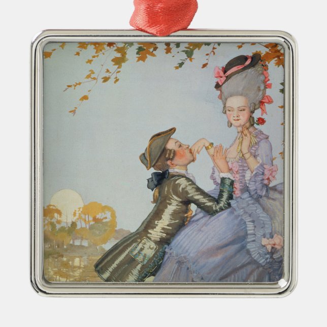 Ornamento De Metal Primeiro Amor, 1916 (Frente)