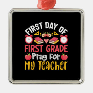 Ornamento De Metal Primeiro Dia De Oração Para O Meu Professor