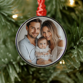 Ornamento De Metal Primeiro Natal Como Foto Personalizada De Mamãe E 