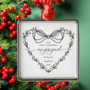 Ornamento De Metal Primeiro Natal Envolvido