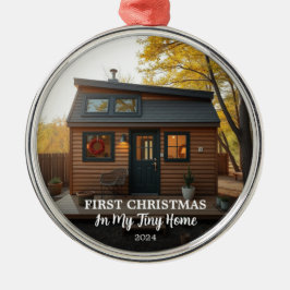 Ornamento De Metal Primeiro Natal na minha pequena foto de casa