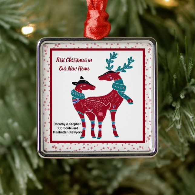 Ornamento De Metal Primeiro Natal - Nova Arte Popular Nórdica - Escân (Árvore)