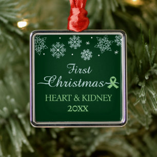 Ornamento De Metal Primeiro Transplante Personalizado em Floco de Nev