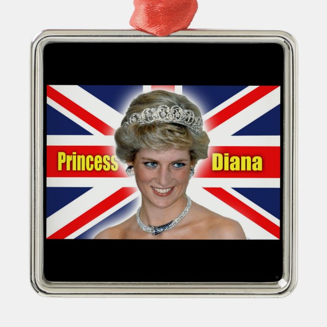 Ornamento De Metal Princesa HRH Diana Stunning! (Frente)