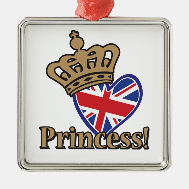 Ornamento De Metal Princesa Real (Frente)