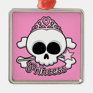 Ornamento De Metal Princesa Skull