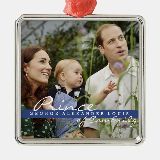 Ornamento De Metal Príncipe George de Kate Middleton (Frente)