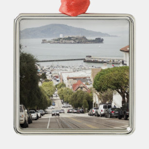 Ornamento De Metal Prisão de Alcatraz vista de San Francisco